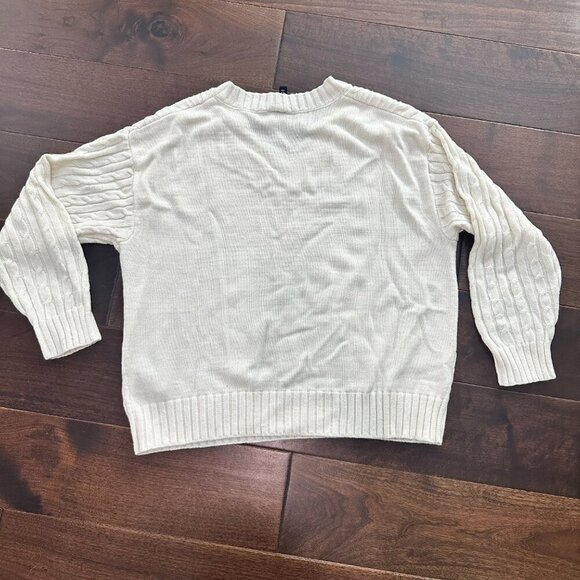 H&M Divided New York 1996 Cable Knit V Neck Sweater Size Medium - Picture 6 of 7